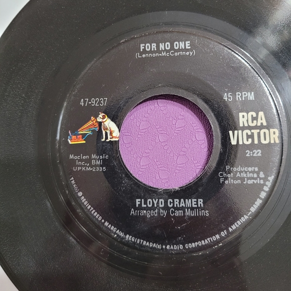 Lot of 3 Floyd Cramer 45s Excellent condition, see pics for songs!! 🎶 🎵 - Picture 5 of 5